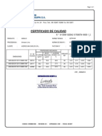 Certificado Angulo 1 8 X 1 1 4 X 6