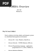 CORBA: Overview: ICS 199 Michael Le