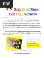 Letter To Parents Field Trip Flyer and Permissin Slip