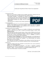 Apreciação Do Trabalho Apresentado Pela Colega Maria de Fátima Ventura Costa