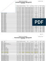 Final Exam Routine For Spring - 2014