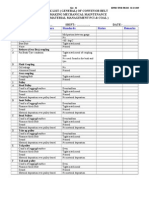 Check List (General) of Belt Conveyor