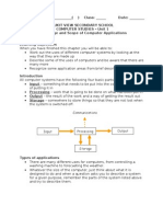 Notes Range and Scope of Computer Appln