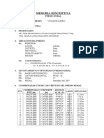 MEMORIA DESCRIPTIVA COLQUE JARIÑA JAYLLIHUAYA Jorge