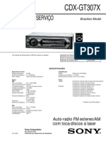 Sony CDX-GT307X Manual de Serviço