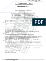 Karnataka CET / KCET 2014 Chemistry Solutions With Answers