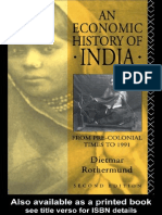 An Economic History of India Diet Rothermund