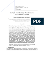 One-Cycle-Controlled Single-Phase Inverter For Grid Connected PV System