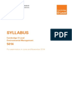 Syllabus: Cambridge O Level Environmental Management