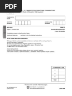 University of Cambridge International Examinations General Certificate of Education Ordinary Level