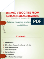 Dix - 55 - Seismic Velocities From Surface Measurements