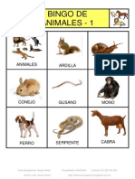 Bingo de Animales Fotos