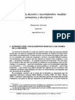 Fernando Aguiar - Teoria de La Decision e Incertidumbre. Modelos Normativos y Descriptivos