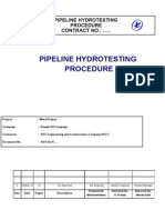 Pipeline Hydrotest Plan