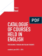 Catalogue of Courses Held in English: Law School