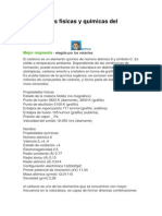 Propiedades Fisicas y Quimicas Del Carbono