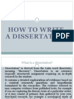 How To Write A Dissertation