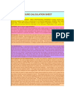 Static Pressure Calculation Sheet