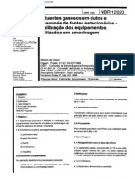 NBR 12020 1992 Efluentes Gasosos em Dutos e Chamines de Fontes Estacionarias Calibracao Dos Equipamentos Utilizados em Amostragem PDF