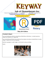 Rotary Club of Queanbeyan Inc: 7 May 2014 Edition