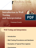 Introduction To Well Testing and Interpretation: WCP1 Course