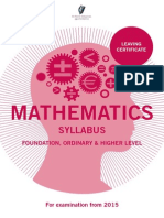 Leaving Cert Maths Syllabus From 2015