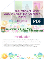 Professionalization of Social Work in China: The Shenzhen Model