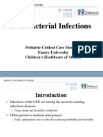 CNS Bacterial Infections: Pediatric Critical Care Medicine Emory University Children's Healthcare of Atlanta