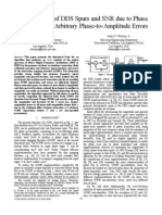 Exact Analysis of DDS Spurs and SNR Due To Phase Truncation and Arbitrary Phase-To-Amplitude Errors