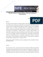 Filosofia Na Escola o Pensar Reflexivo e Critico para Mudanca de Comportamento