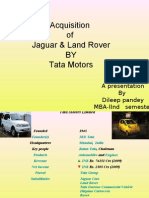 Acquisition of Jaguar & Land Rover by Tata Motors