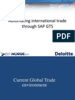 Automating International Trade Through Sap Gts