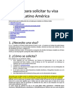 Guía para Solicitar Tu Visa - Latino América