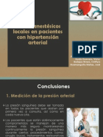 Uso de Anestésicos Locales en Pacientes Con Hipertensión