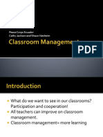 Classroom Management TOT