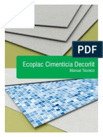 Manual Tecnico Ecoplac Cimenticia Decorlit HR