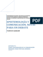 Lectura 3: EPISTEMOLOGÍA Y COMUNICACIÓN. NOTAS PARA UN DEBATE