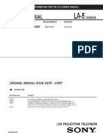 Sony kdf-37h1000 CH La-5 SM PDF