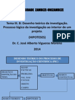 Desenho Teorico Da Investigação (Hipoteses)