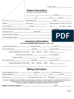 Chiropractic Intake Form