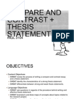 Compare and Contrast +thesis Statement