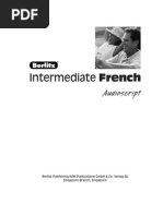 French Intermediate Conversation Guide