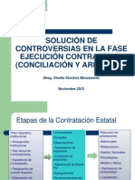 Solución de Controversias en La Fase Ejecución Contractual (Conciliación Y Arbitraje)