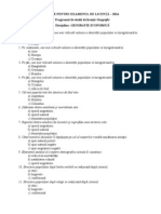 Grile Licenta Geografie Economica