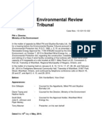 Environmental Review Tribunal Final Decision On Skydive Burnaby vs. Ministry of Environment