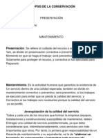 Sinopsis de La Conservación (MTO)