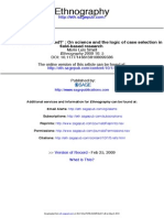 Ethnography: Field-Based Research 'How Many Cases Do I Need?': On Science and The Logic of Case Selection in