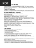 Convocatoria de Inspectores Municipales de Transporte en Munilima