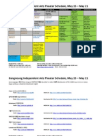 Gangneung Independent Arts Theater Schedule, May 15 - May 21