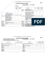 The University of Asia Pacific: Digital Sampling Power Meters 2